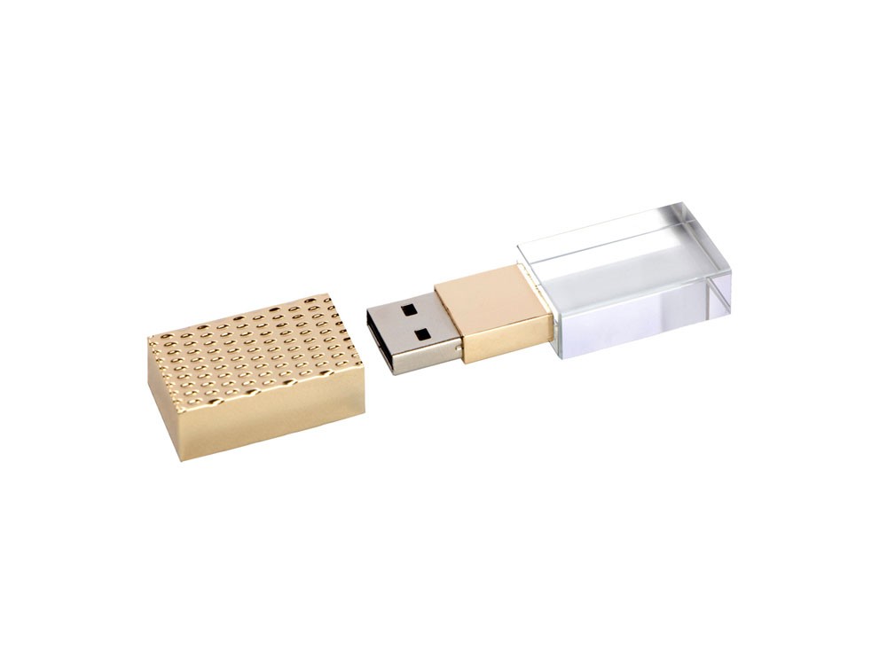 USB 2.0- флешка на 16 Гб кристалл в металле - 2