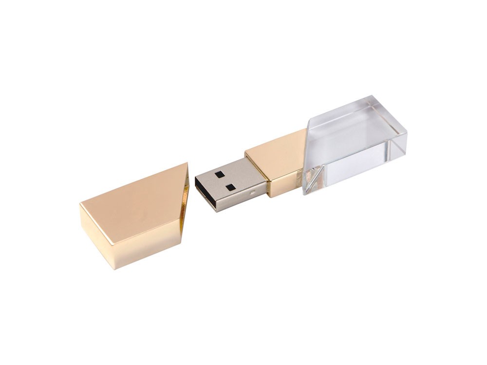 USB 2.0- флешка на 2 Гб кристалл в металле - 2