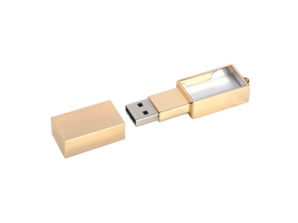 USB 2.0- флешка на 8 Гб кристалл в металле - 2