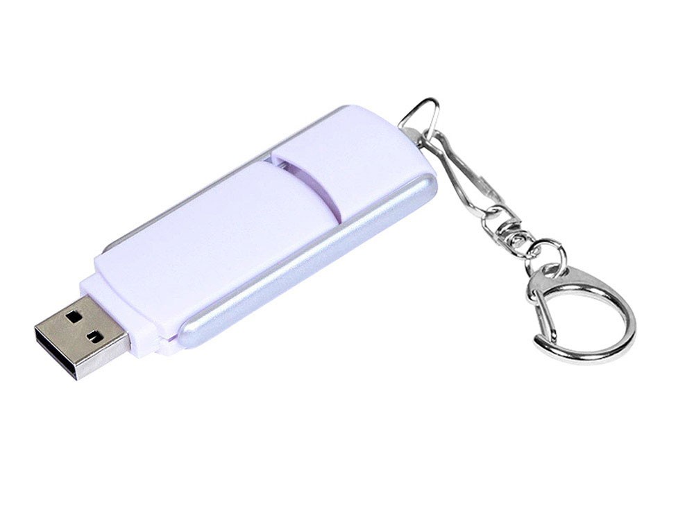 USB 2.0- флешка промо на 4 Гб с прямоугольной формы с выдвижным механизмом - 2