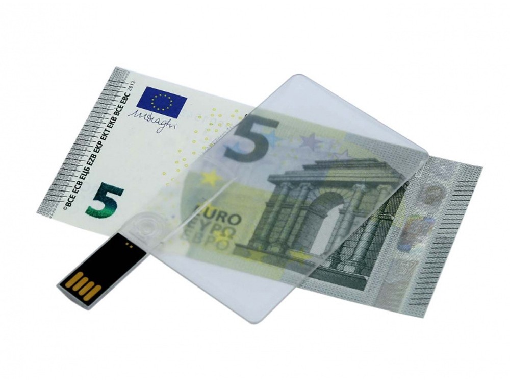 USB 2.0- флешка на 64 Гб в виде прозрачной пластиковой карты - 2