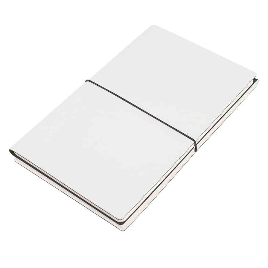 Набор подарочный SILENT-ZONE: бизнес-блокнот, ручка, наушники, коробка, стружка, бело-черный - 4