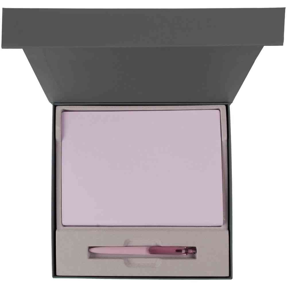 Коробка Memoria с ложементом под ежедневник и ручку, ver. 2, серая - 3