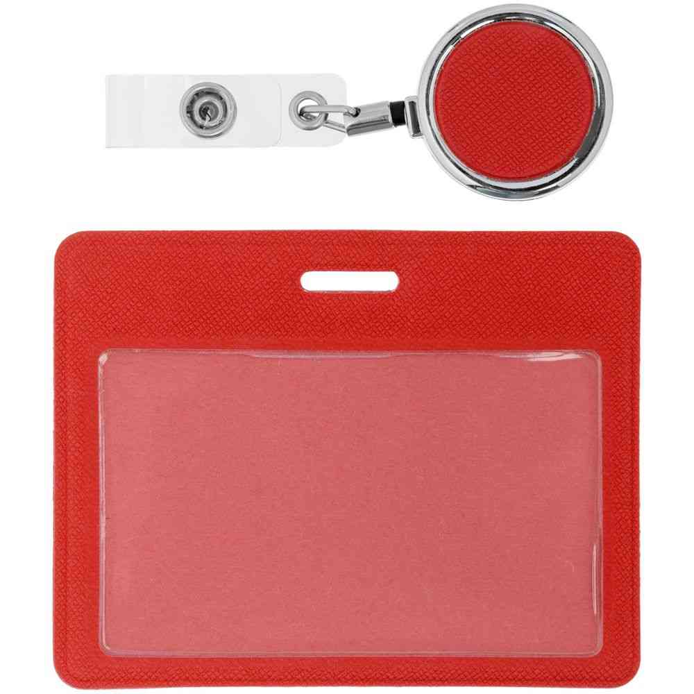 Чехол для карточки с ретрактором Devon, красный - 2