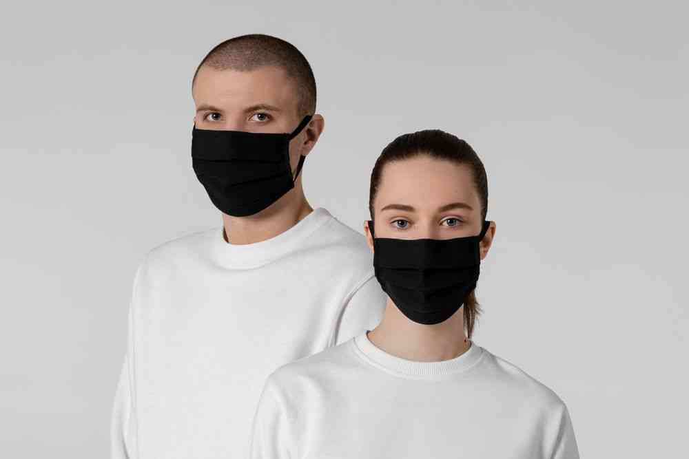 Маска гигиеническая Respire, двухслойная, немедицинская, черная - 4