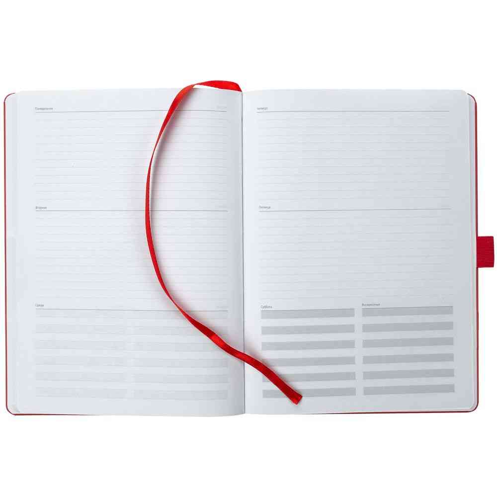 Еженедельник Lucky, недатированный, красный - 6