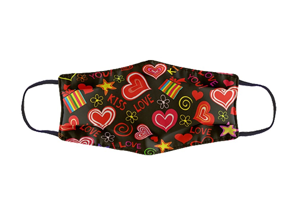 Маска для лица многоразовая с полноцветной запечаткой в крое, S - 7