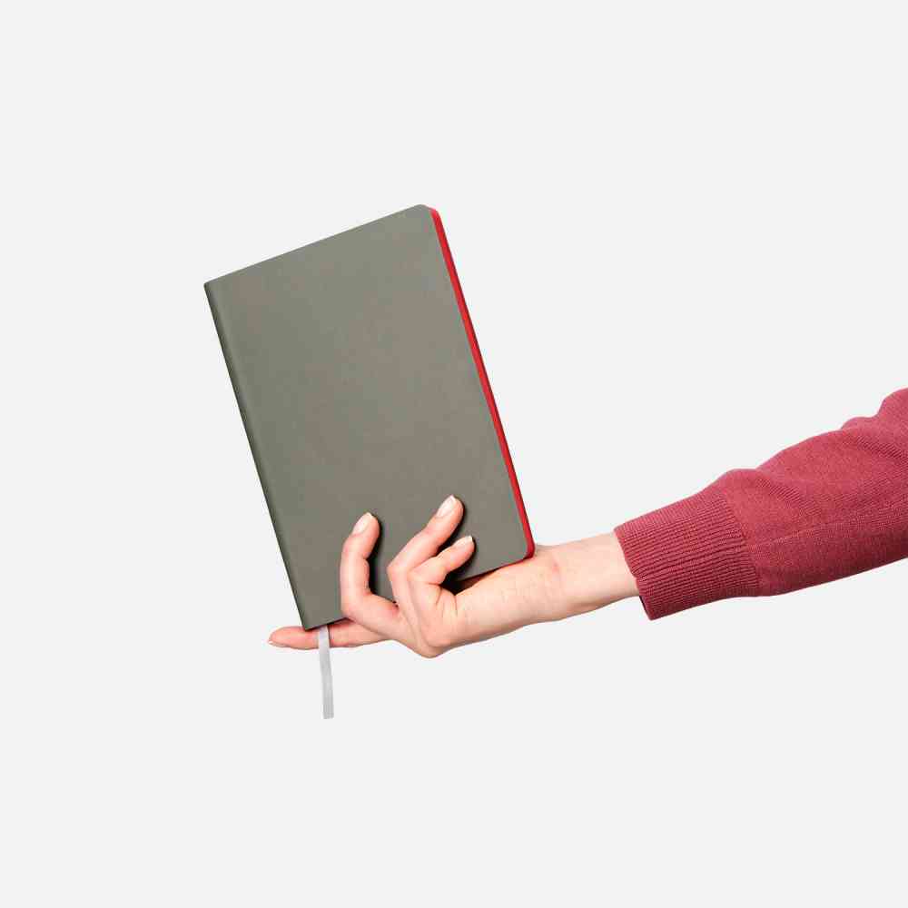 Ежедневник Latte soft touch недатированный, серый - 11