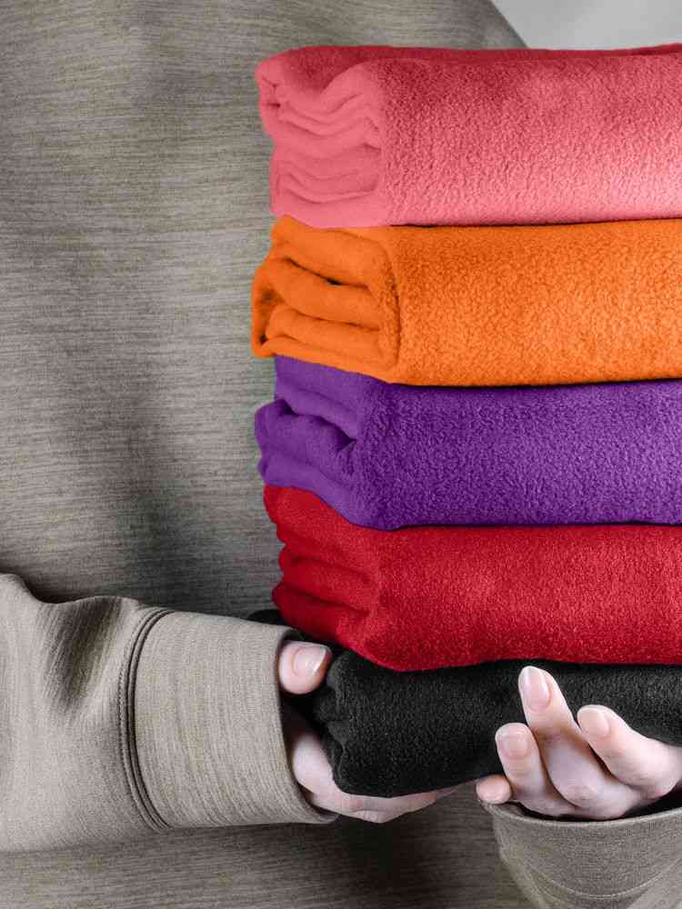 Флисовый плед Warm&Peace, розовый (коралловый) - 6