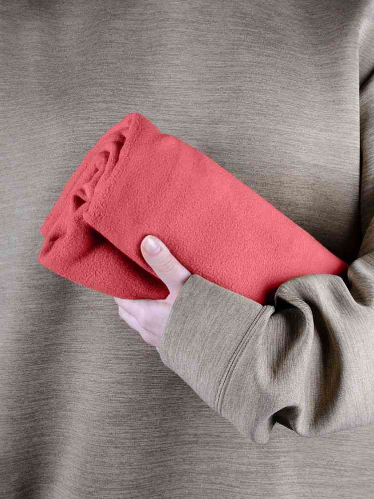 Флисовый плед Warm&Peace, розовый (коралловый) - 4