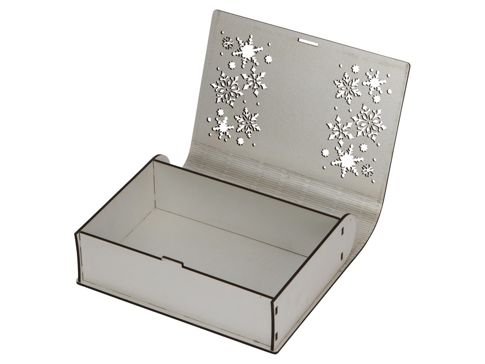 Деревянная коробка с резной крышкой Книга, М - 2