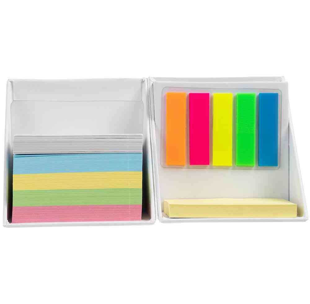 Настольный набор со стикерами Mnemonic, белый - 2