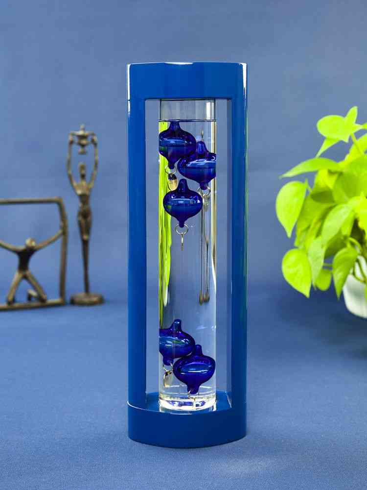 Термометр «Галилео» в деревянном корпусе, синий - 8