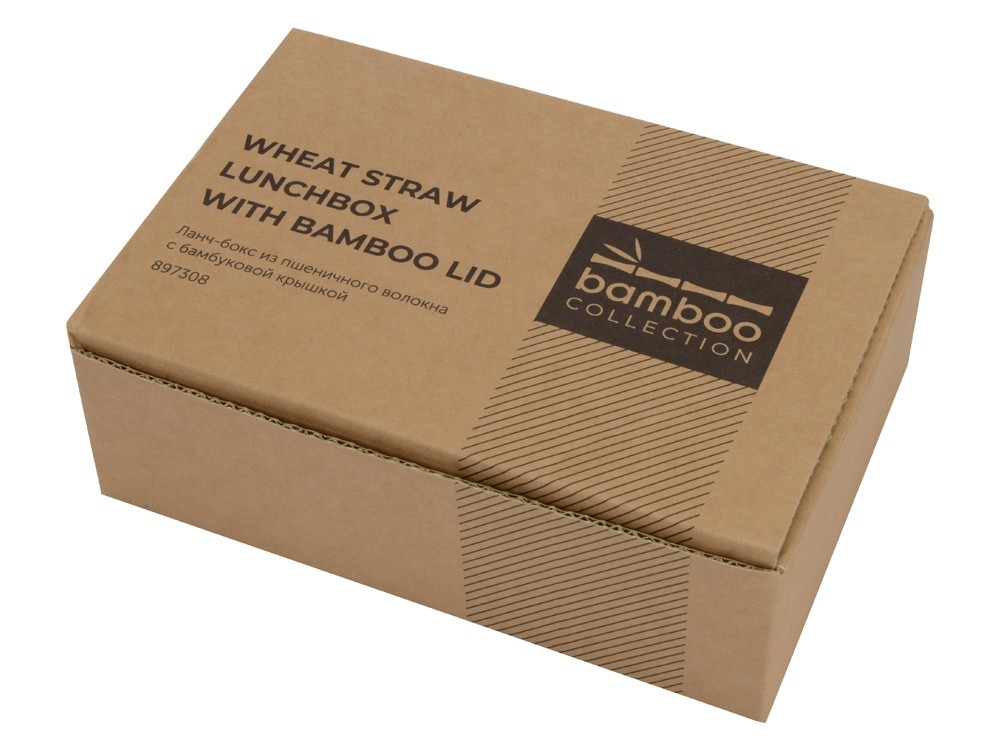 Ланч-бокс Lunch из пшеничного волокна с бамбуковой крышкой - 10
