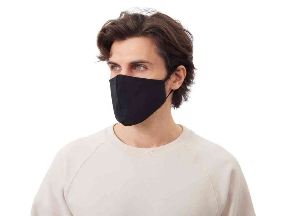 Маска для лица многоразовая из хлопка, анатомической формы без шва - 2