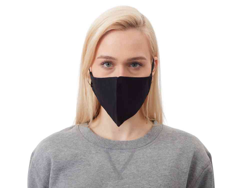 Маска для лица многоразовая из хлопка, анатомической формы без шва - 4