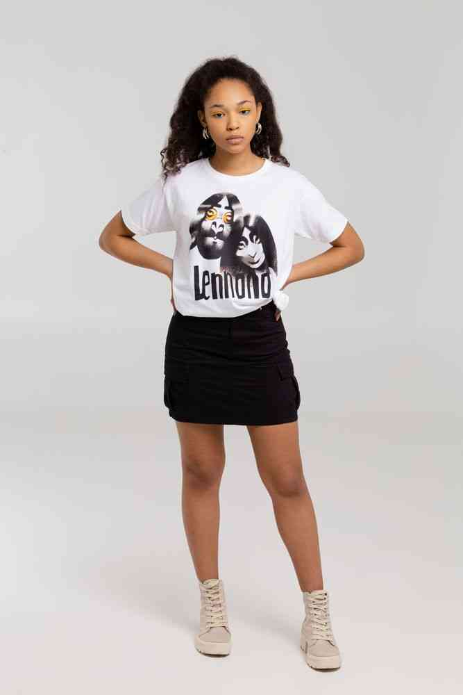 Футболка &laquo;Меламед. John Lennon, Yoko Ono&raquo;, белая - 7