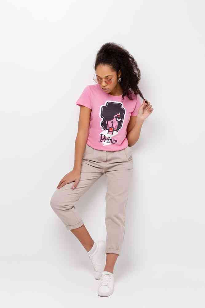 Футболка женская «Меламед. Prince», розовая - 7