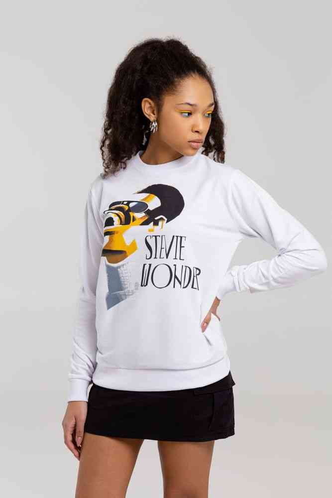 Толстовка «Меламед. Stevie Wonder», белая - 2