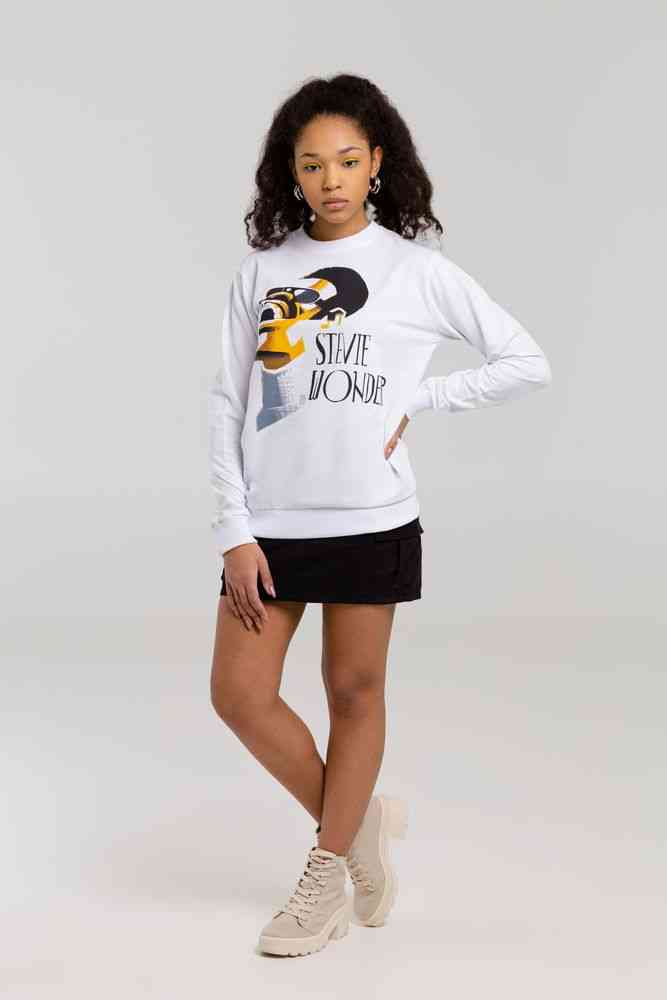 Толстовка «Меламед. Stevie Wonder», белая - 7