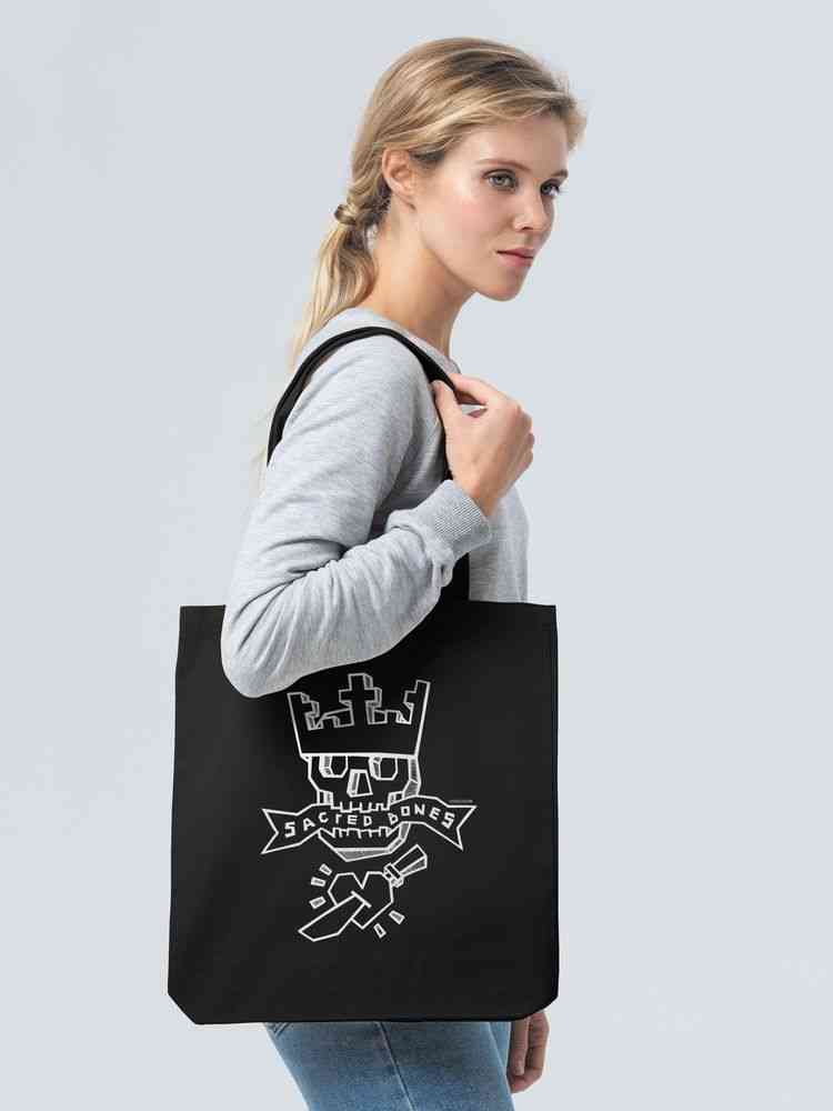 Холщовая сумка Sacred Bones, черная - 3