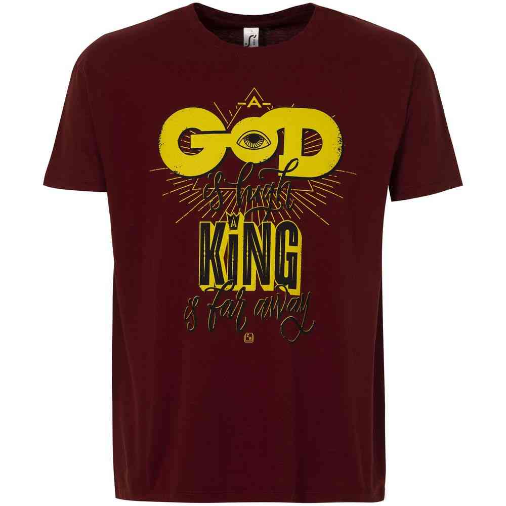 Футболка A God is High, гранатово-красная - 2