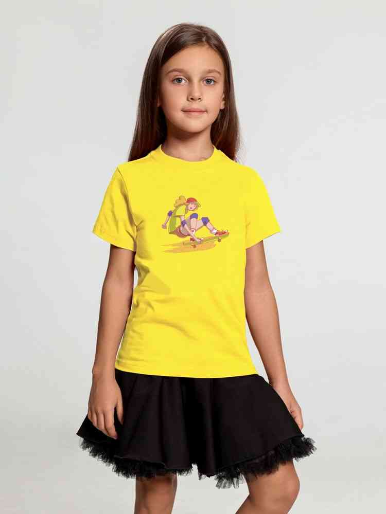 Футболка детская Skateboard, желтая - 3