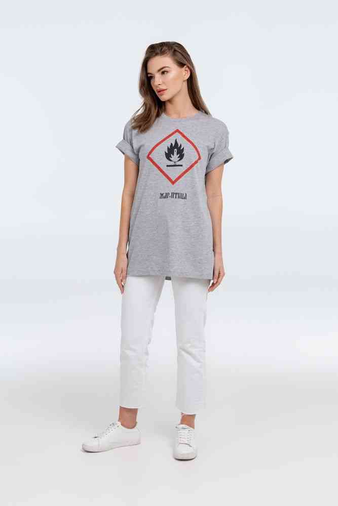 Футболка «Жар-птица», серый меланж - 5