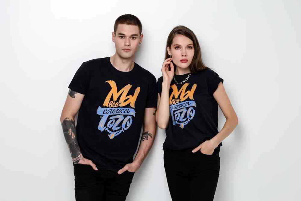 Футболка &laquo;Мы все слегка того&raquo;, темно-синяя - 8