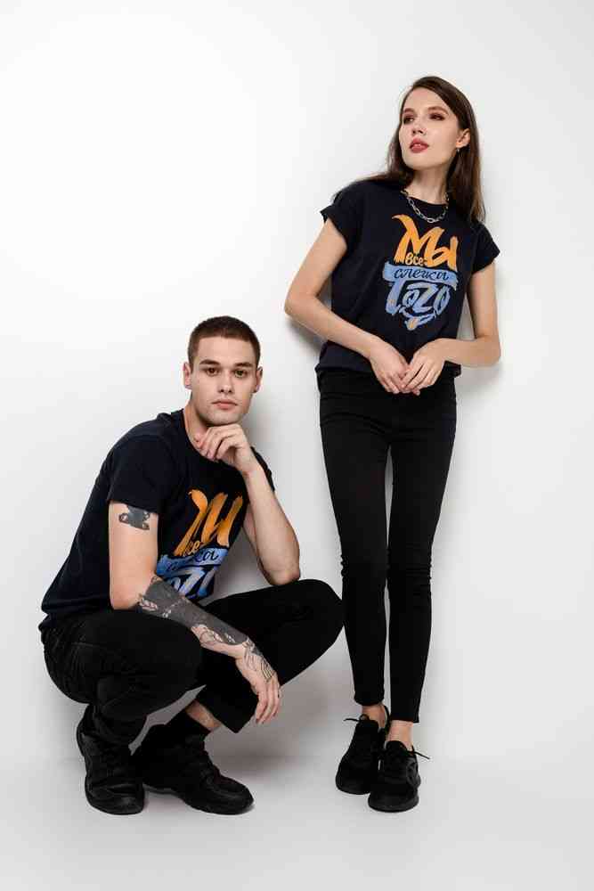 Футболка &laquo;Мы все слегка того&raquo;, темно-синяя - 11