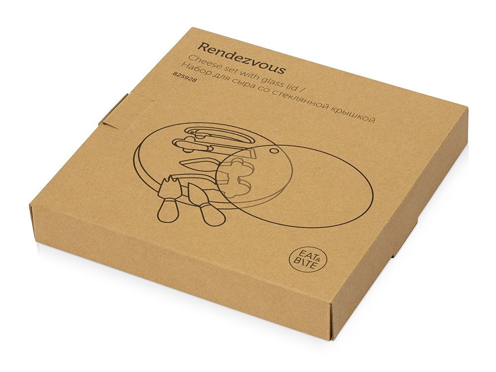 Набор для сыра и вина со стеклянной крышкой Rendezvous - 13