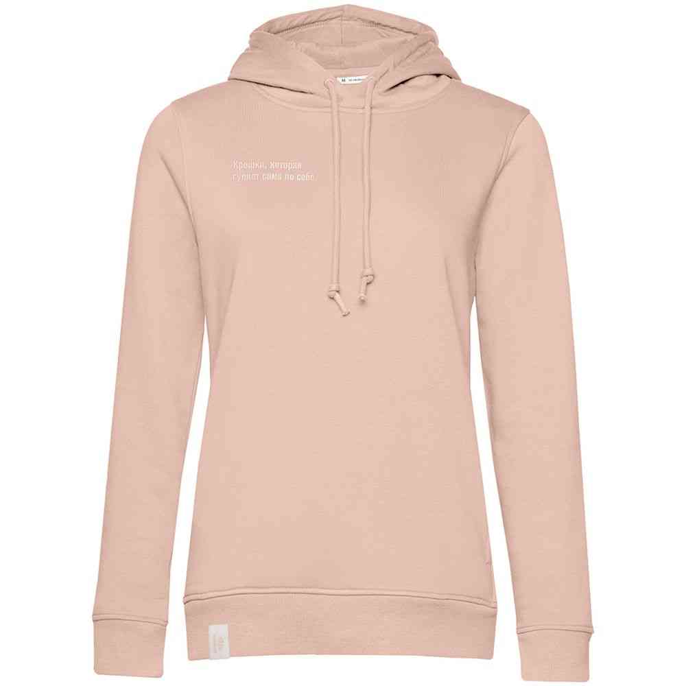 Худи женское с вышивкой «Крошка», розовое - 2