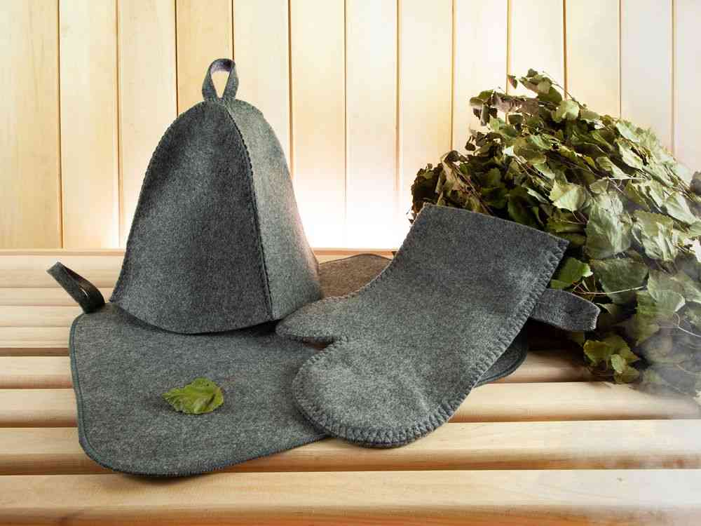 Банная рукавица Heat Off, серая - 2