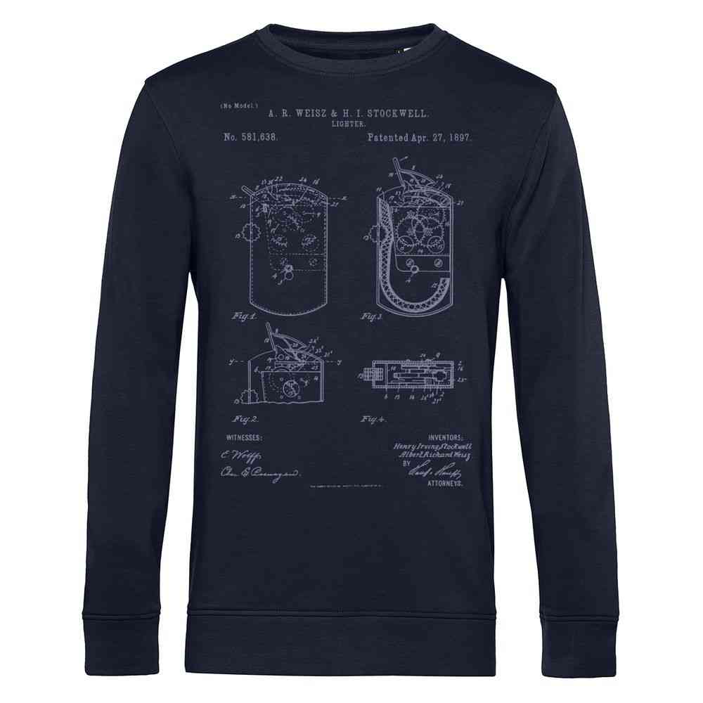Свитшот Old Patents. Lighter, темно-синий - 2