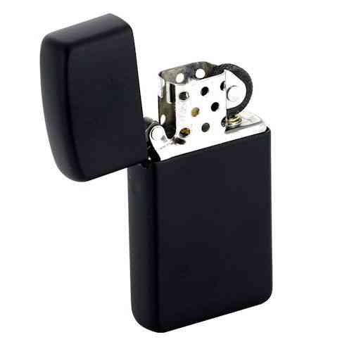 Зажигалка Zippo Slim Matt, матовая черная - 2