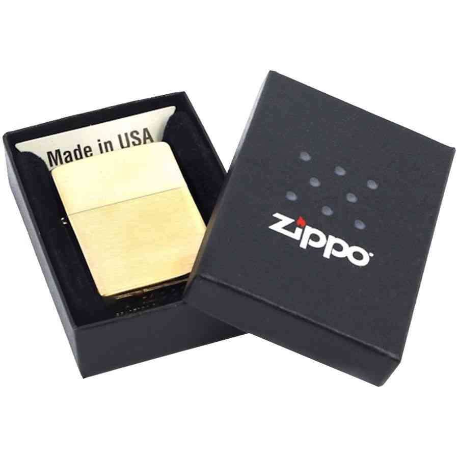Зажигалка Zippo Classic Brushed, золотистая - 3
