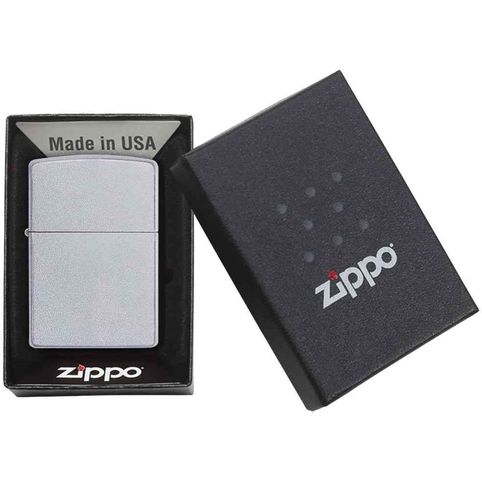 Зажигалка Zippo Classic Satin, серебристая - 2