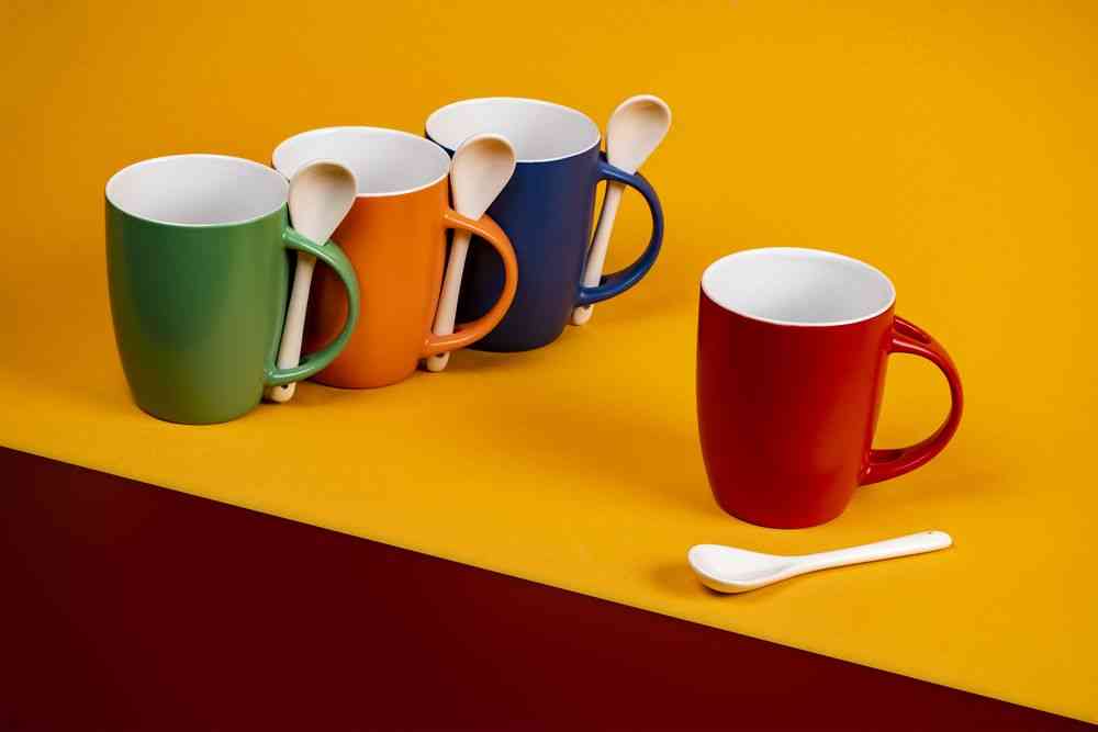 Кружка с ложкой Cheer Up, ver.2, красная - 5