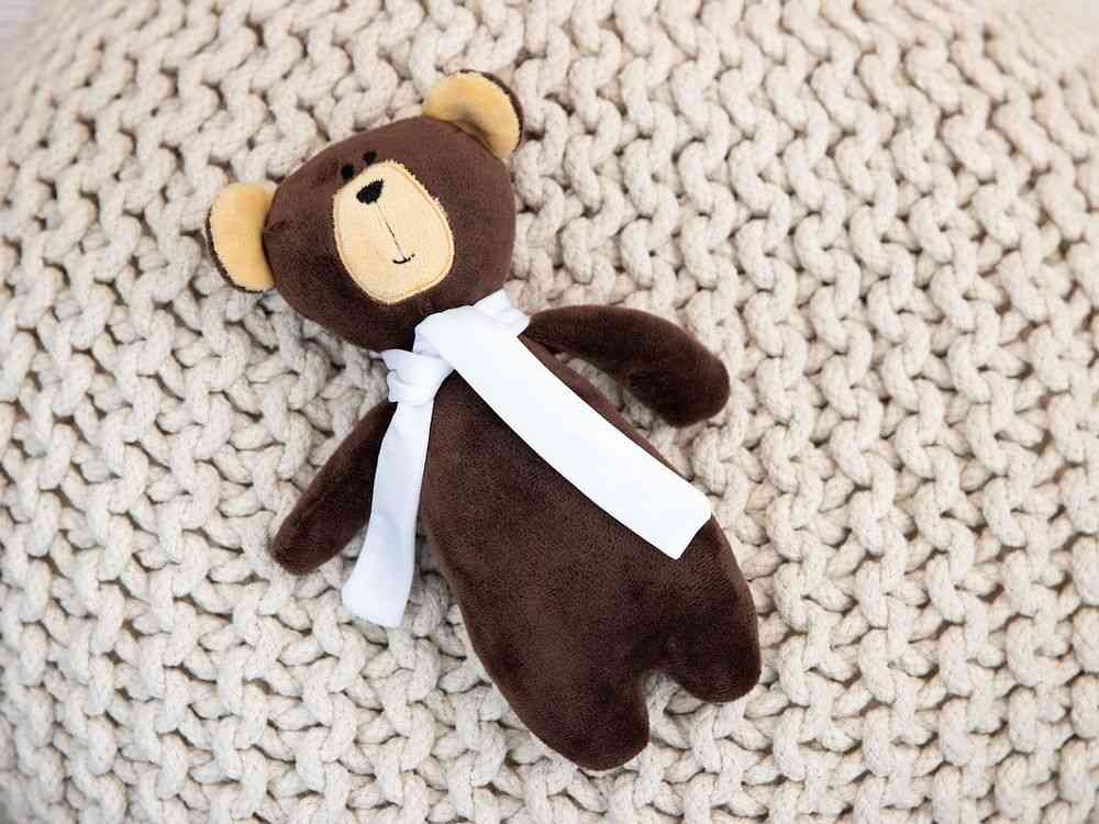 Мягкая игрушка Beastie Toys, мишка с белым шарфом - 4