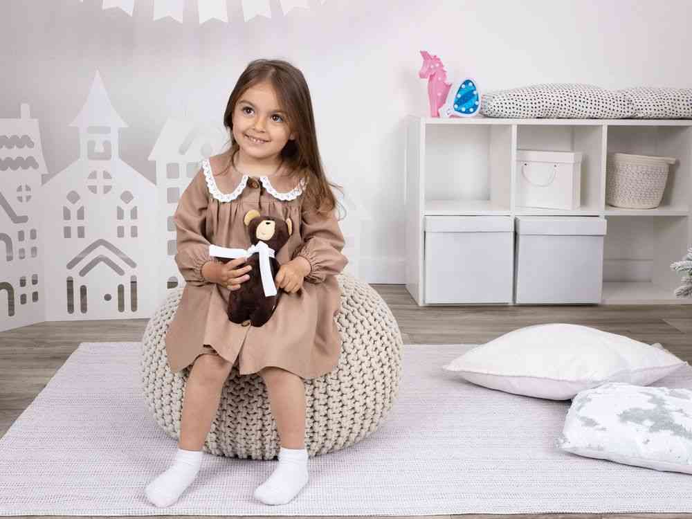 Мягкая игрушка Beastie Toys, мишка с белым шарфом - 9