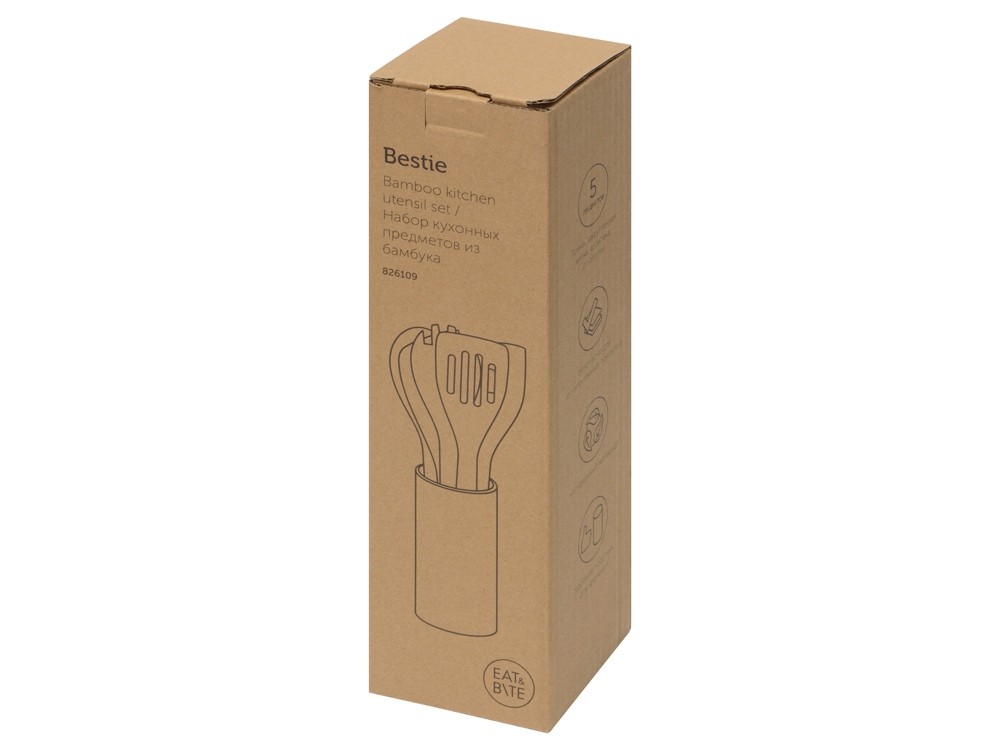 Набор кухонных принадлежностей из бамбука 6в1 Bestie - 10