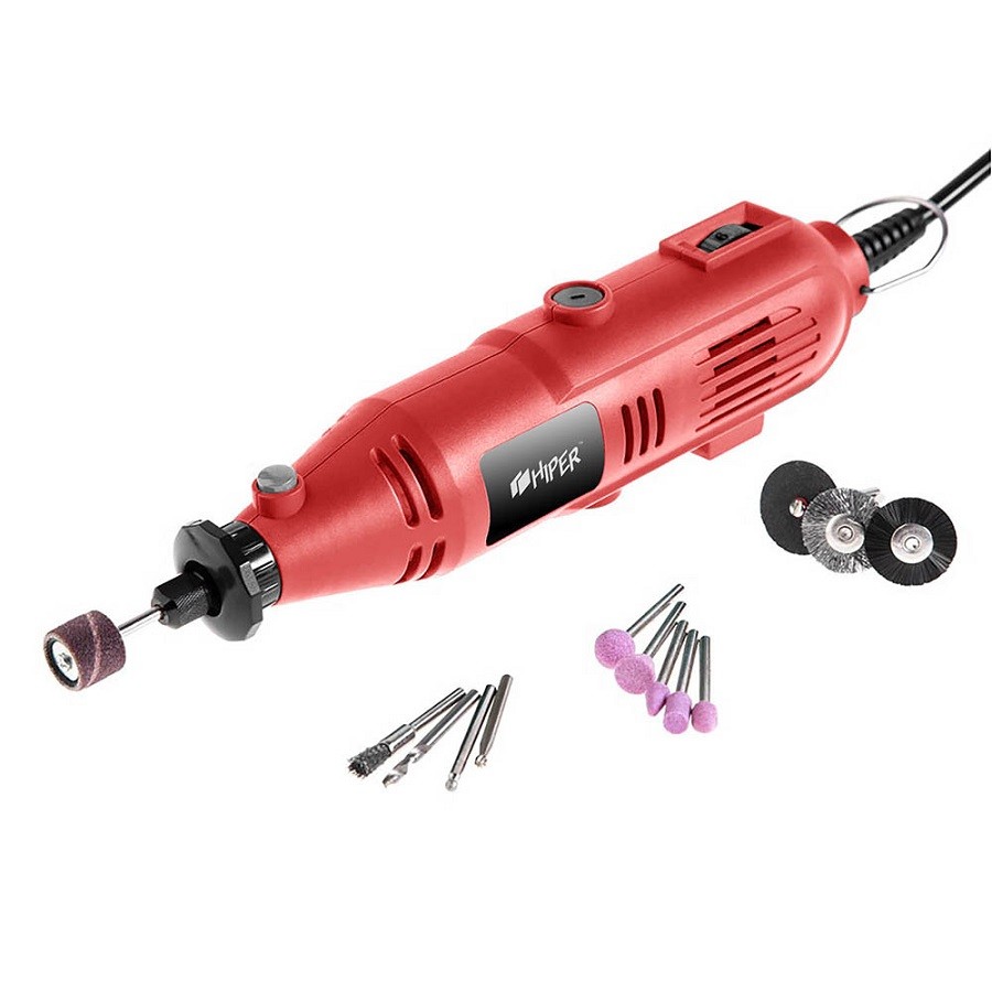 Гравер (мини дрель) HIPER HMD135A,135 Вт, в кейсе, в комплекте с аксессуарами и гибким валом - 2