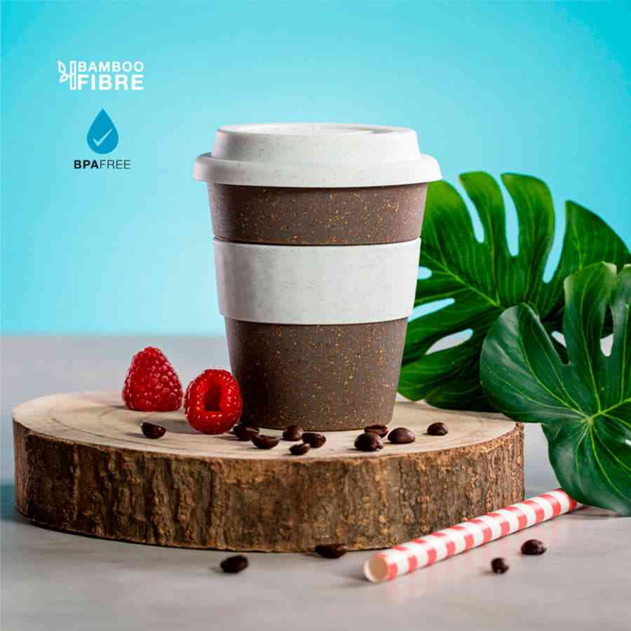 Стакан FLIKER с крышкой, полипропилен с бамбуковым волокном,силикон - 3