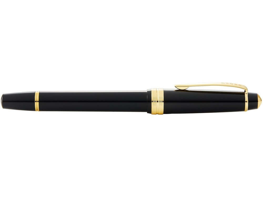 Ручка перьевая Bailey Ligh Polished Black Resin and Gold Tone, перо F - 5