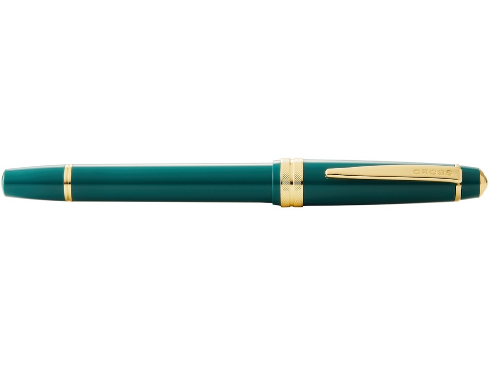 Ручка перьевая Bailey Light Polished Green Resin and Gold Tone, перо F - 4