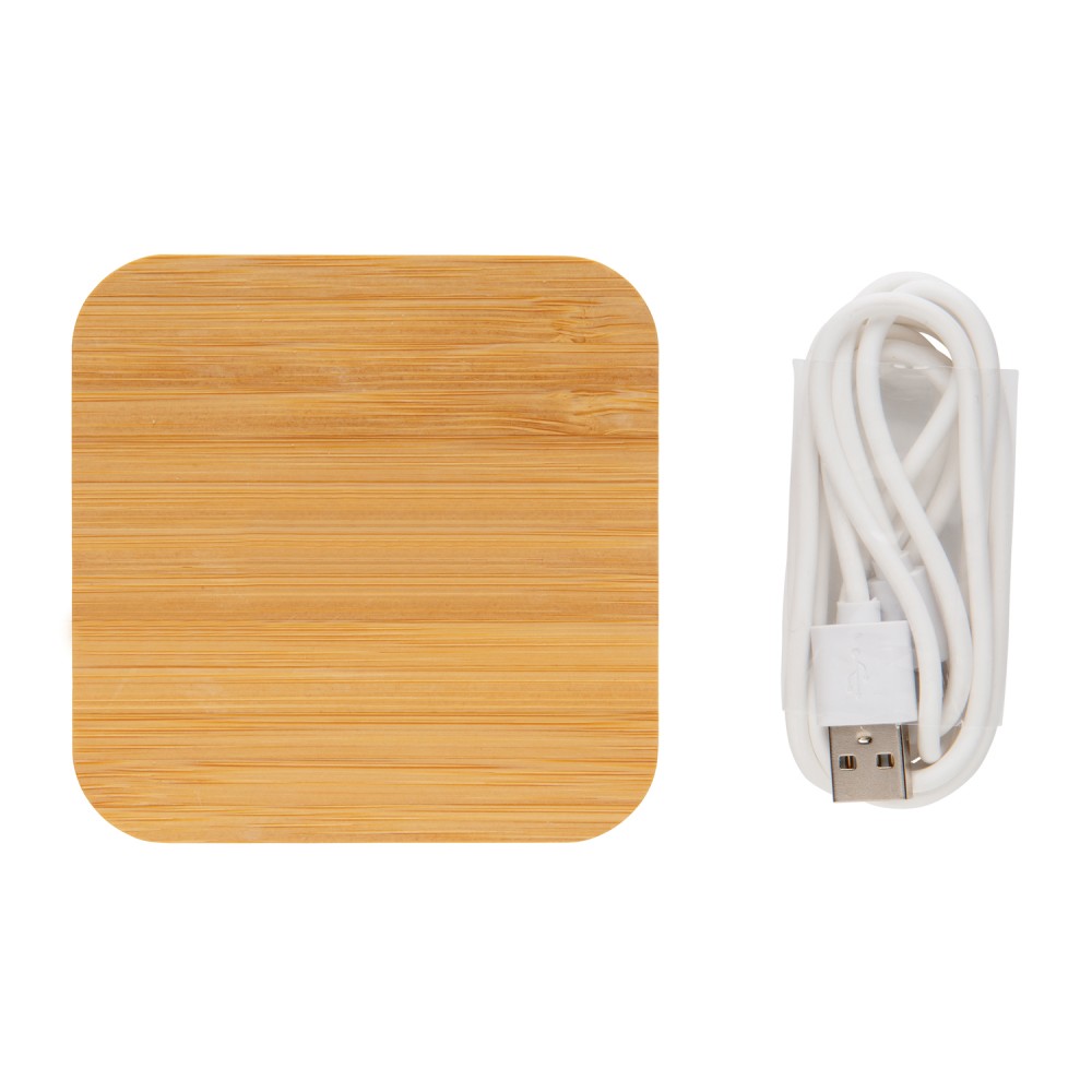 Док-станция для беспроводной зарядки Bamboo с портами USB, 5 Вт - 3