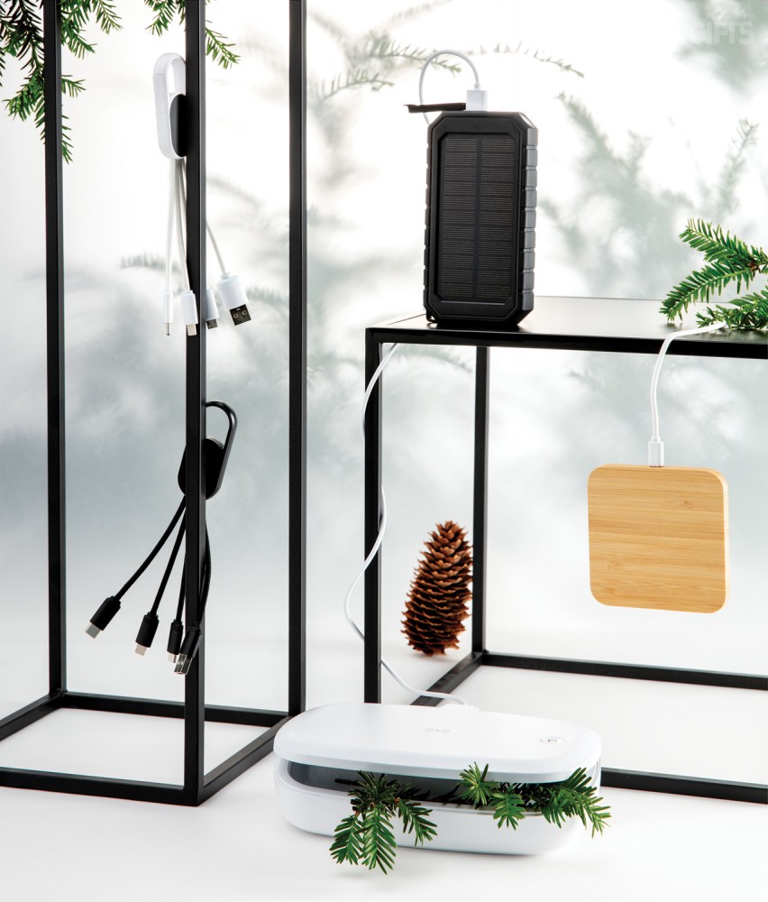 Док-станция для беспроводной зарядки Bamboo с портами USB, 5 Вт - 7
