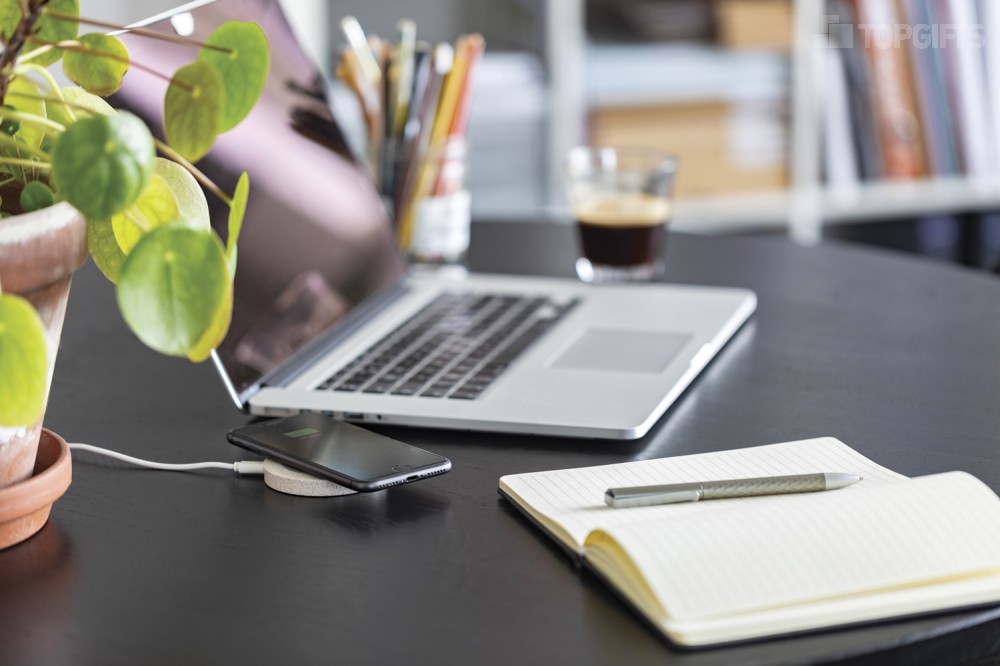 Круглая док-станция Wheat Straw для беспроводной зарядки, 5 Вт - 7