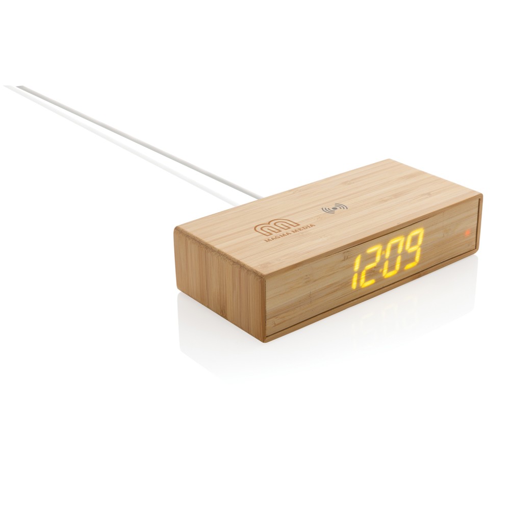 Беспроводная док-станция Bamboo со встроенными цифровыми часами, 5 Вт - 7