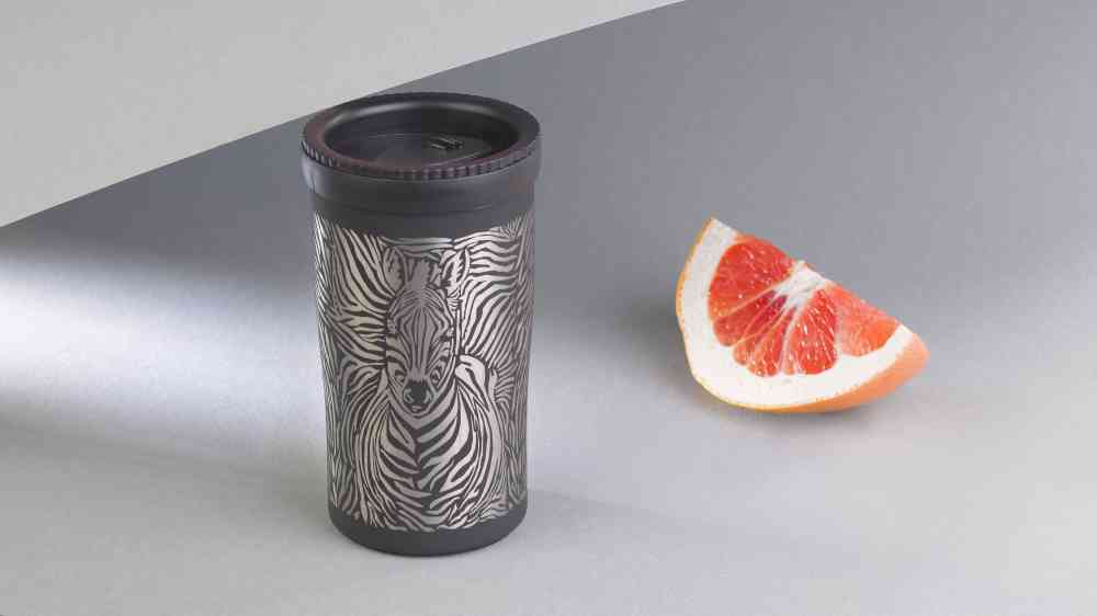 Термостакан "Миссури" 280 мл c гравировкой "Зебра", покрытие soft touch - 2